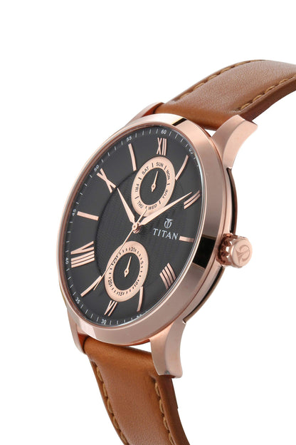 Titan Light Leathers Analog Black Dial Men's Watch NM90100WL02/NN90100WL02/NP90100WL02