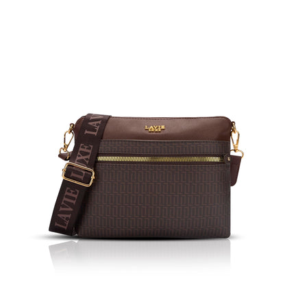 Lavie Luxe Women's Mono Quick Top Zip Crossbody Box Sling Bag | Ladies Purse Handbag | Gift for Women
