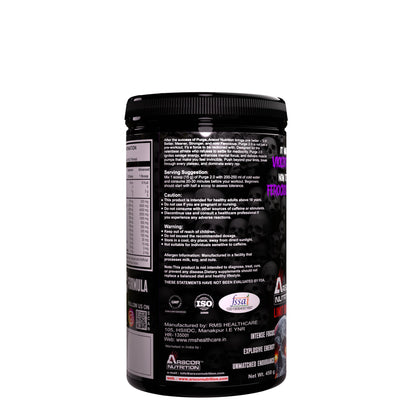 Purge 2.0 – Best Pre-Workout Powder for Men | Extreme Energy | No Jitter, No Crash | 6000mg Citrulline Malate, 4000mg Beta-Alanine, 300mg Caffeine | 450g | Rocket Pop