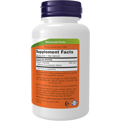NOW Foods Cascara Sagrada 450mg- image 7