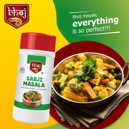 Bhoj Masale Sabji Masala Powder Net 450GM | Spices with Natural Ingredients For Healthy and Delicious Cooking. No colour, no preservatives, no onion & no garlic (Jain Masale)