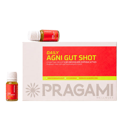 Pragami Gut Shots - 15 Ayurvedic Digestive Shots 10ml Each - Gut Health Supplements - No Added Sugar/Preservatives - Gut Cleanse Detox - Supports Gut Care & Detox - Ideal for Daily Routine