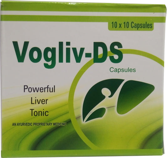 Vogue Wellness VOGLIV-DS Ayurvedic Liver Tonic Capsules – Herbal Liver Detox & Regeneration Supplement | Supports Digestion & Fatty Liver Health | 10 X 10 Capsules