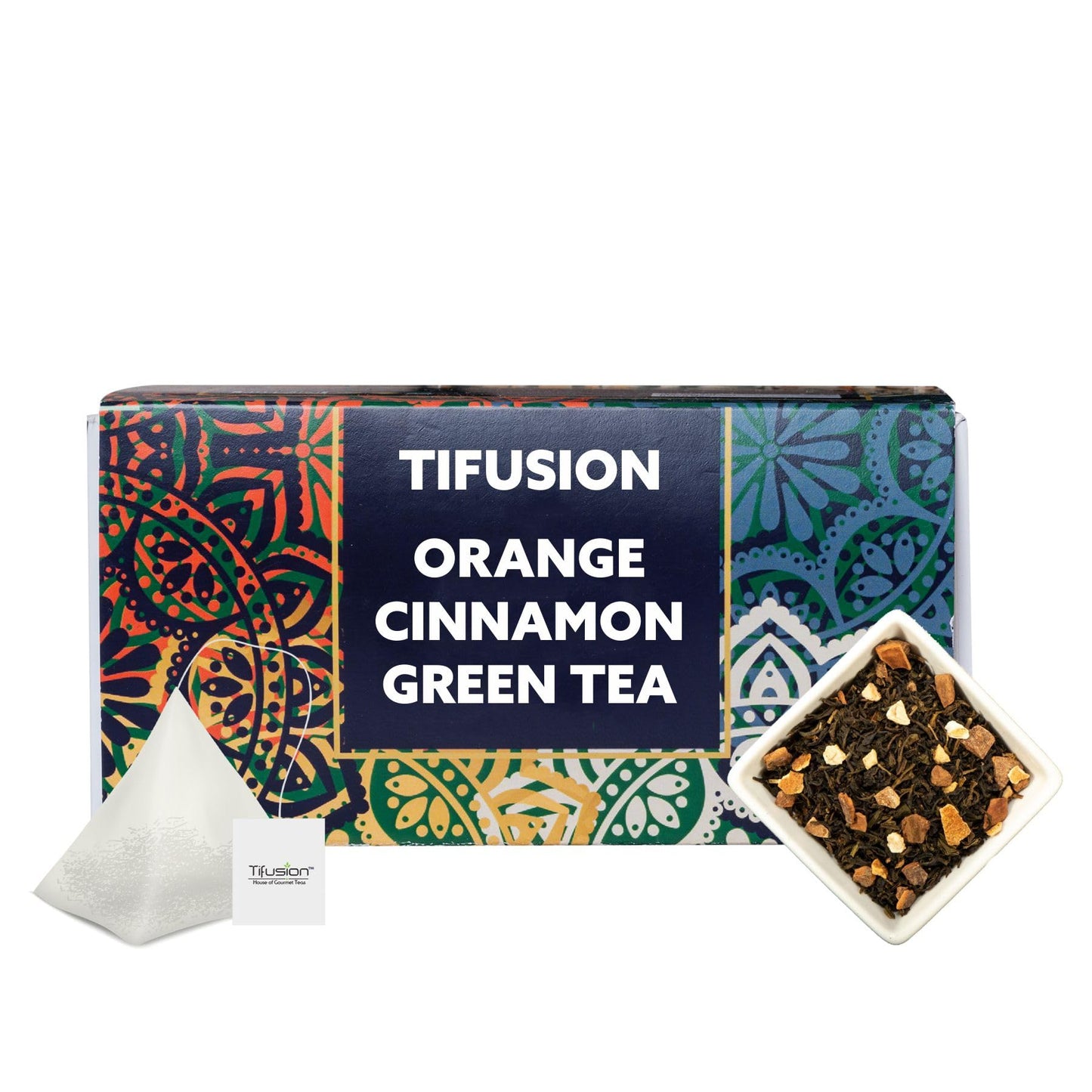 Tifusion Organic Green Tea For Healthy hair Glowing Skin & Relaxation | 100% Natural Whole Loose Leaves Herbal Tea Rich in Anti Oxidants | For Weight Loss (20 Tea Bags, 20 Serving Cups)