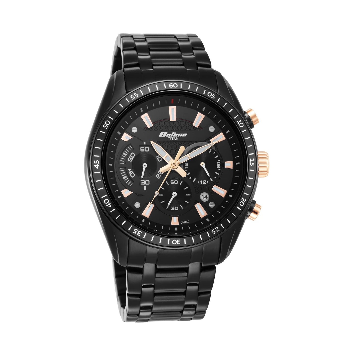 Titan Analog Black Dial Men's Watch-90077KM04- image 3