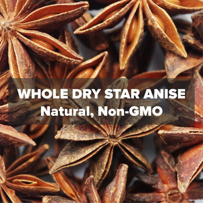 EL The Cook Whole Star Anise Seeds (Chakri Phool) Spice | Fresh, Pure & Natural, Vegan, Gluten Free, NON-GMO, Resealable Bag | For Cooking, Chinese, Tea, Baking etc | 80 gm