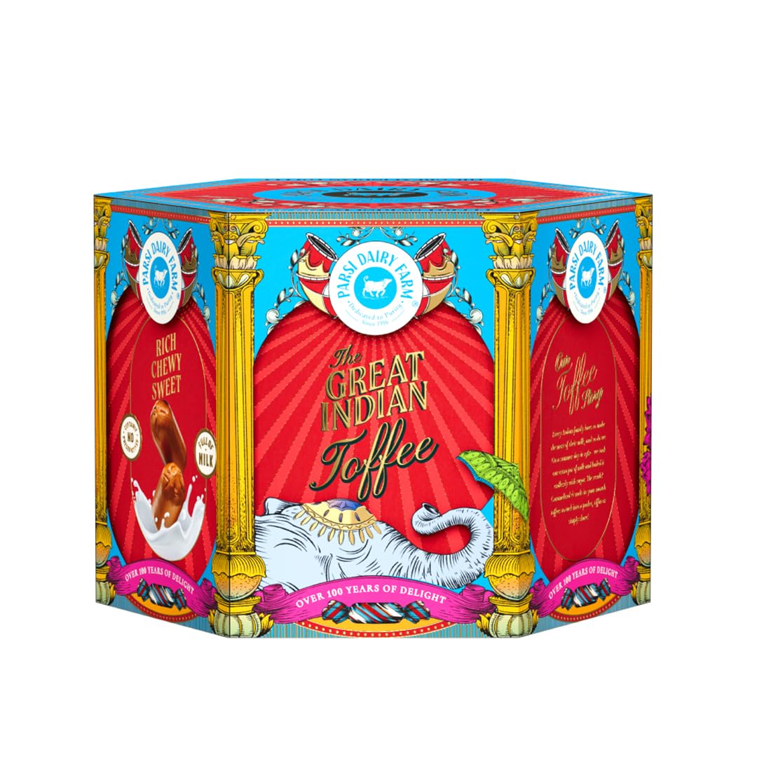 Parsi Dairy Farm The Great Indian Toffee | 100% Pure Milk-Based Rich Chewy Sweet | Over 100 Years of Delight | No Preservatives | Premium Gift Pack - 300gms