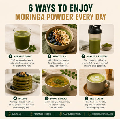 Sanoura Organic Moringa Powder 200g | Pure Leaf Powder | Lab Tested | Daily Wellness & Energy