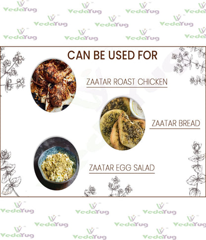 VY VedaYug Zaatar Powder | Middle Eastern Zatar Powder | Mediterranean Spice, 200g|Lebanese Zataar Seasoning for Shawarma Masala