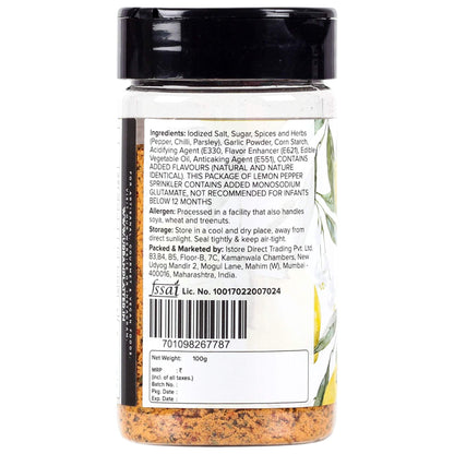urban platter Lemon Pepper Seasoning Mix Shaker Jar, All Natural, Zesty & Lively, 100 g