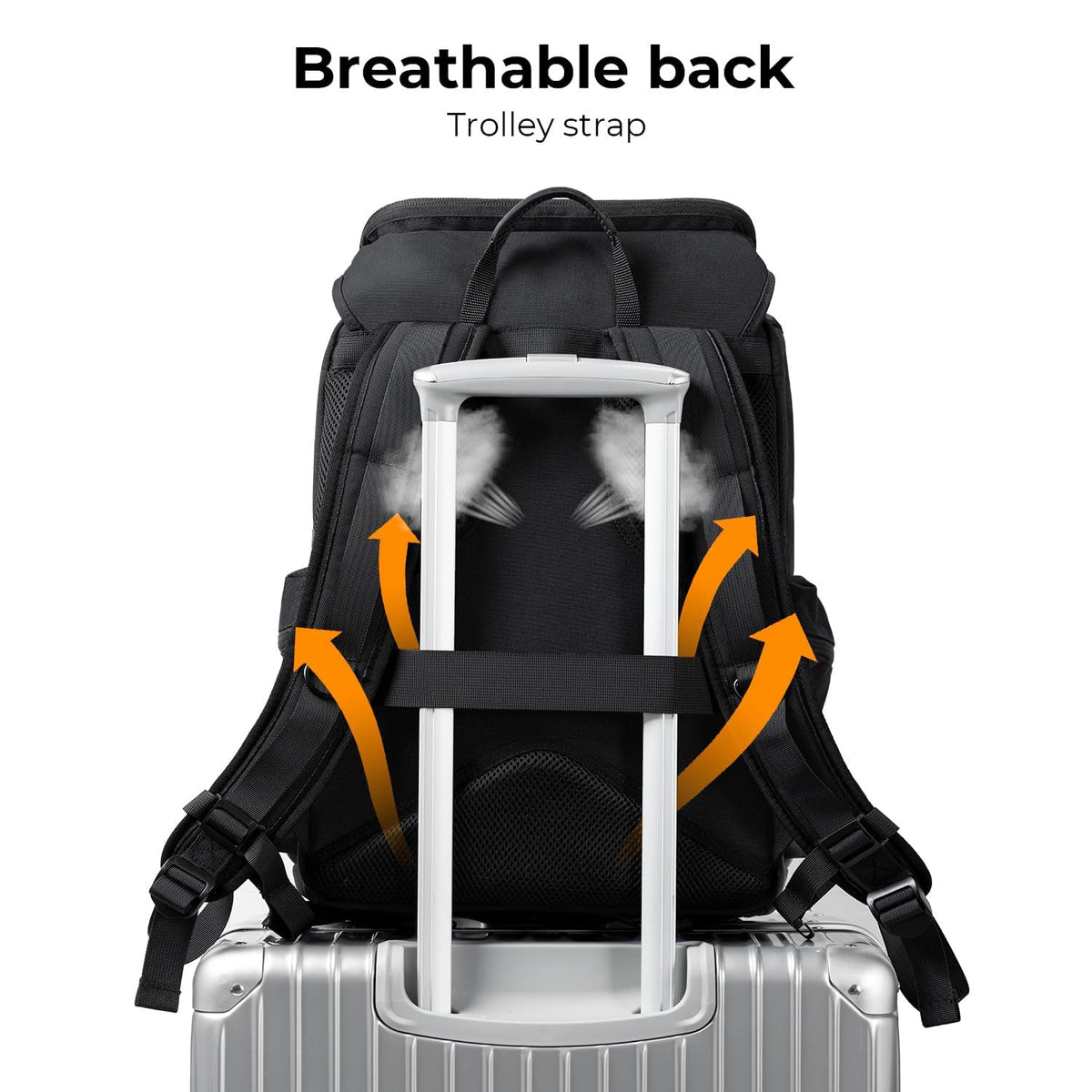 K&F Concept Camera Backpack, Hard Shell Camera Bag, Large Capacity Photography Backpack with 15.6" Laptop Compartment & Tripod Holder & Rain Cover, Bags for DSLR SLR Cameras and Accessories