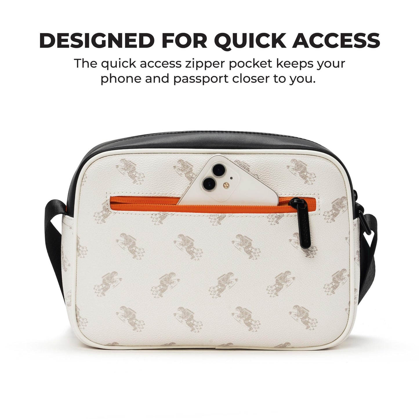 MOKOBARA Friday Sling Bag Unisex Everyday Travel Crossbody Pouch Off White