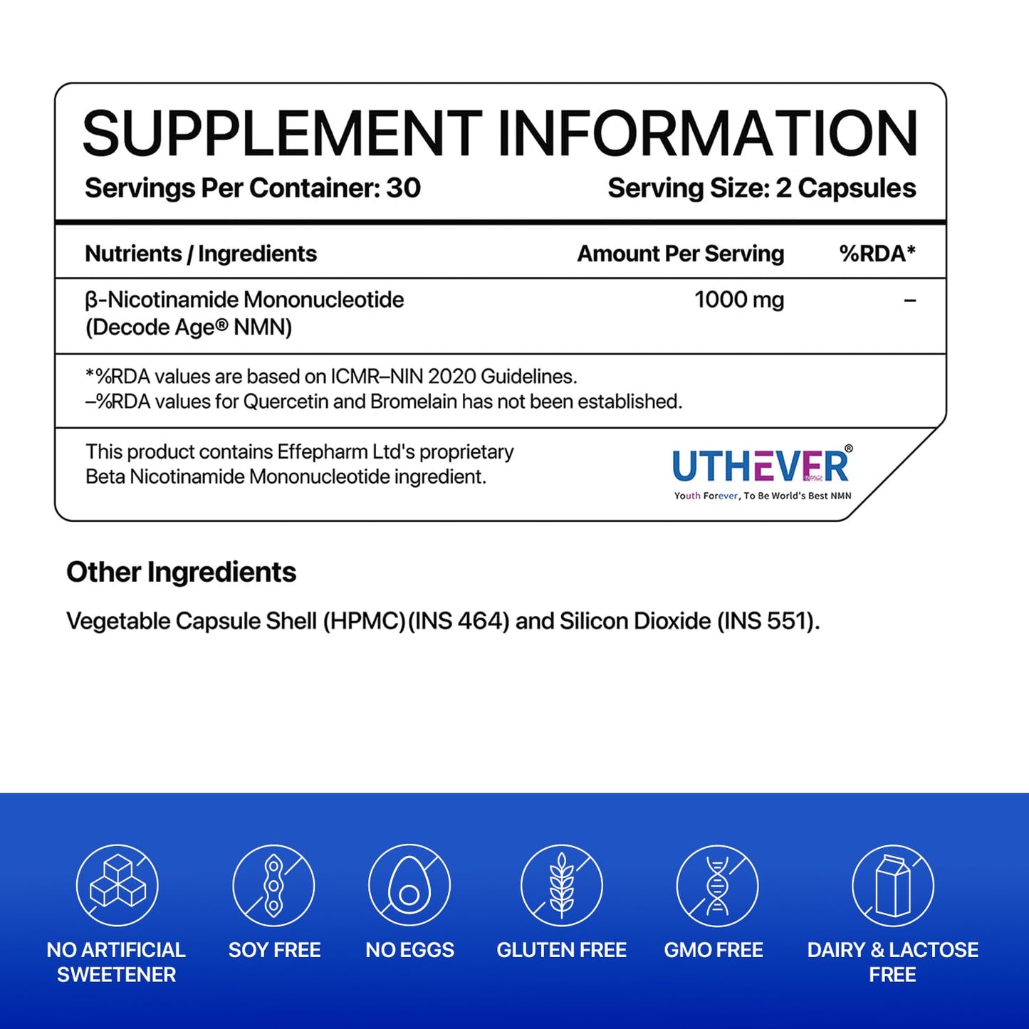 NMN Supplement 1000 mg | 99% Pure NMN for Anti-Aging, NAD+ Boost & Cellular Energy | High Absorption Nicotinamide Mononucleotide | Longevity & DNA Repair Support | 60 Capsules