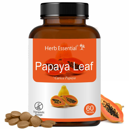 Herb Essential Papaya Tablet, 500 mg,60 Tablets | Boosts Immunity | Natural Deto