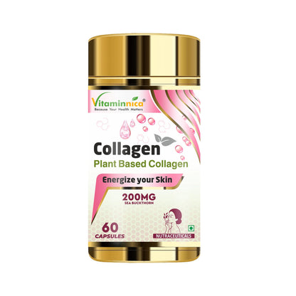 Vitaminnica Plant Based Collagen - Skin, Hair, Nails, Bones & Joints - 60 Capsules