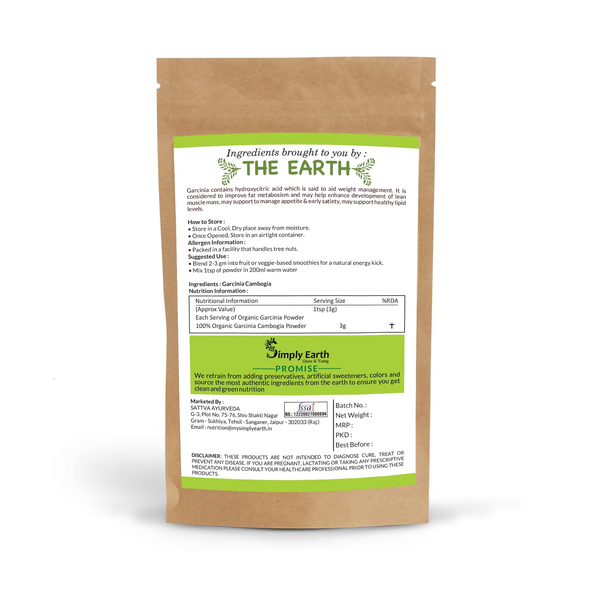 Simply Earth Pure Natural Garcinia Cambogia Fruit Extract Powder 60% HC- image 5