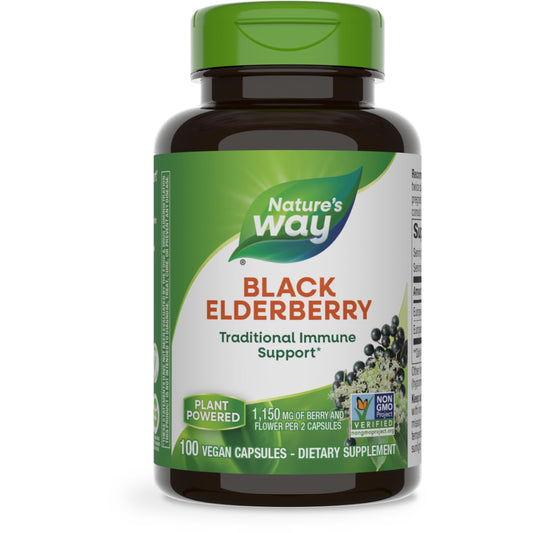 Nature's Way, Black Elderberry, 575 mg, 100 Vegetarian Capsules