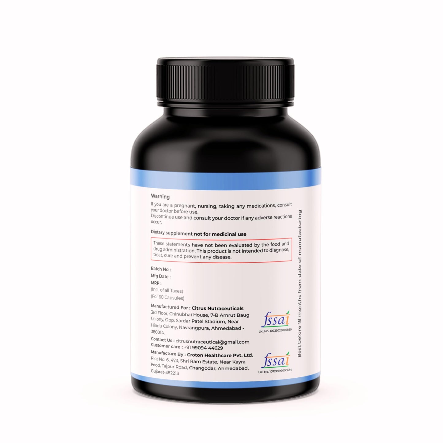 CITRUS NUTRACEUTICAL Hair Matrix Formula, Advanced Growth Supplement with DHT Blockers, Nutrients & Vitamins, Absorption Enhancer, 60 Count
