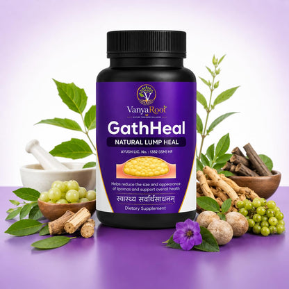 GathHeal Natural Lump Heal Supplement | Ayurvedic Herbal Wellness Formula for Overall Health Support | Premium Herbal Dietary Supplement | (Pack Of 60 Capsules)