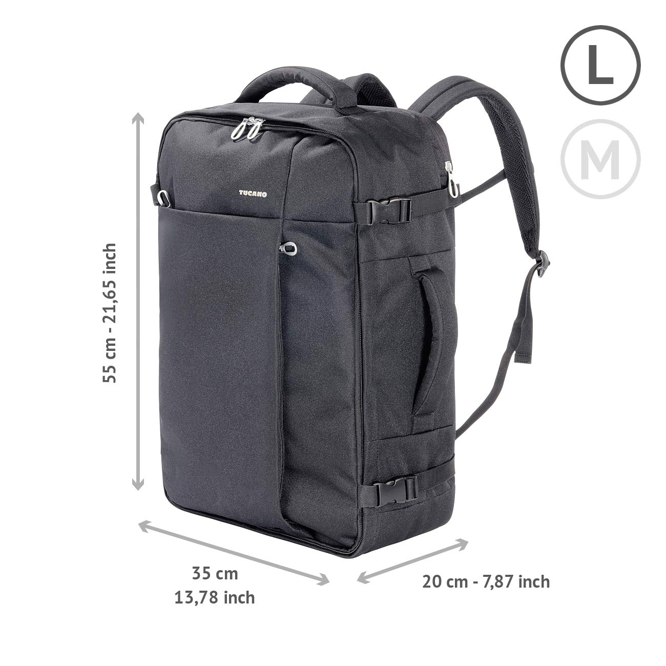 Tucano Italian Brand (35Yrs) Tugo Travel Backpack 38 LTR for Upto 17" N- image 7