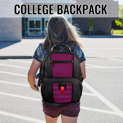 College Backpack, Extra Large Backpacks with USB Charging Port and Lugg- image 4
