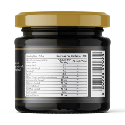 INLIFE Shilajit Gold 20g | Original Himalayan Shilajit Resin with Ashwagandha, Tribulus, Turmeric, Kali Musli | 75% Fulvic Acid | Lab Tested Ayurvedic Supplement