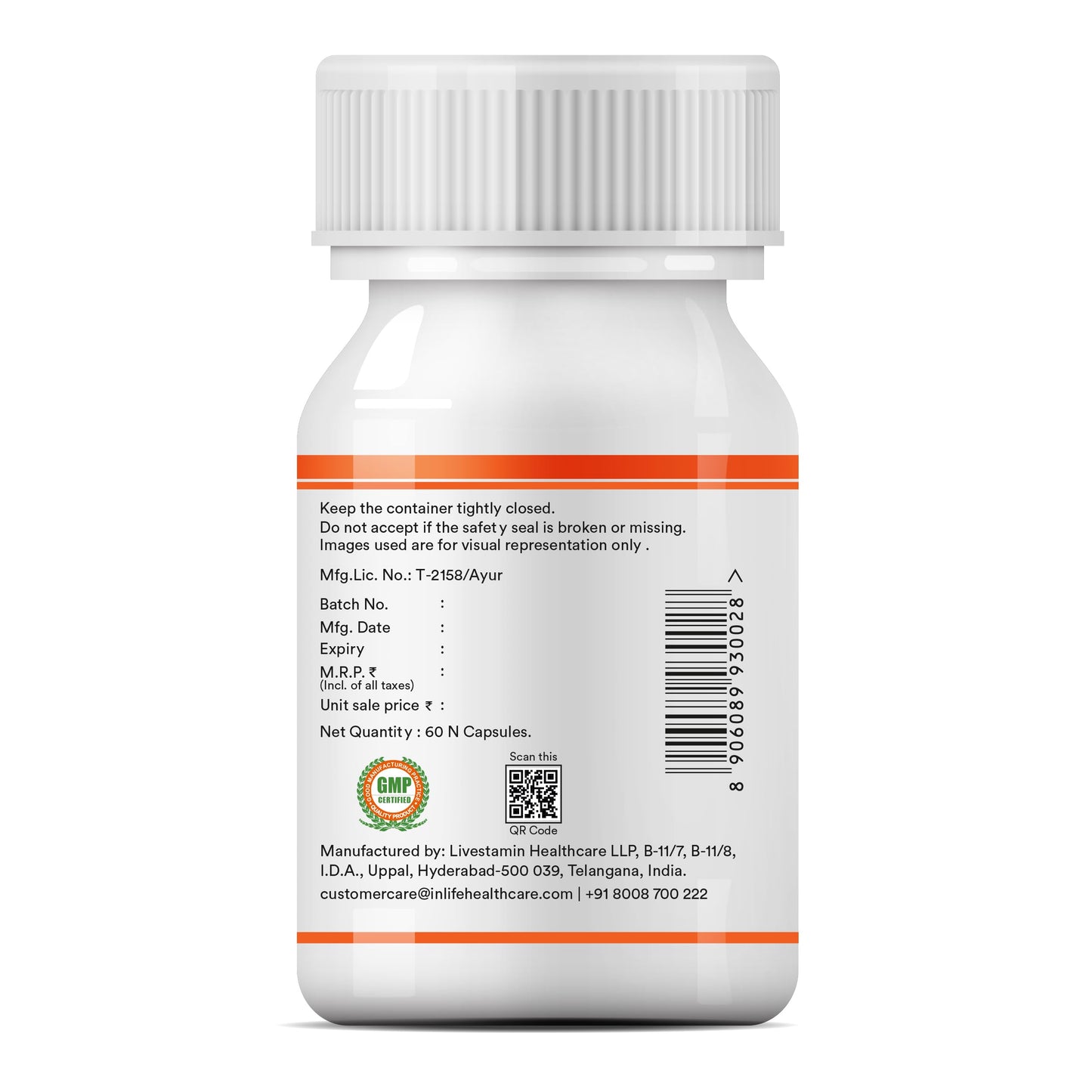 INLIFE Tribulus Terrestris Gokshura 1000mg, Men Stamina, 60 Veg Capsules (Pack of 1, 60)