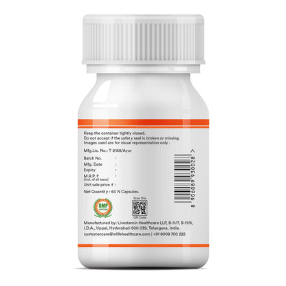 INLIFE Tribulus Terrestris Gokshura 1000mg, Men Stamina, 60 Veg Capsules (Pack of 1, 60)