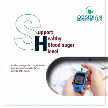OBSIDIAN NUTRACEUTICALS Blood Sugar Care Supplement Capsules with Karela, Jamun, Methi & Neem Extract | Support Healthy Blood Sugar Levels, Supports Liver Function & Detoxification | 60 Vegetarian Capsules