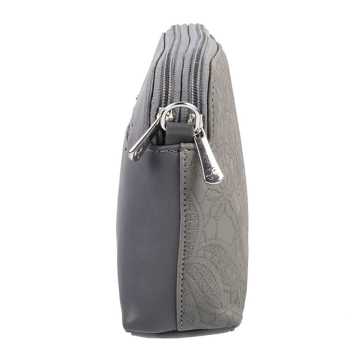 Mochi Womens Synthetic Grey Zip Top Sling (One Size)