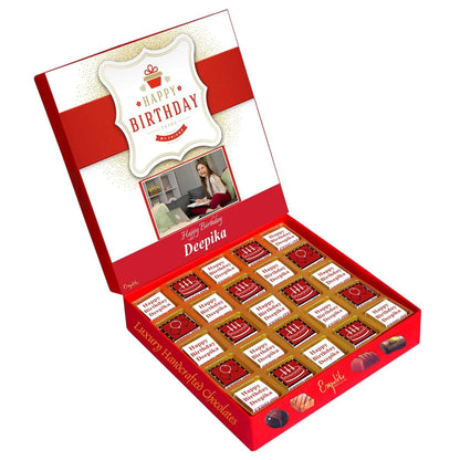 Expelite Personalised Chocolates with Names/Photo - 25 pc Personalized Chocolates for Birthday