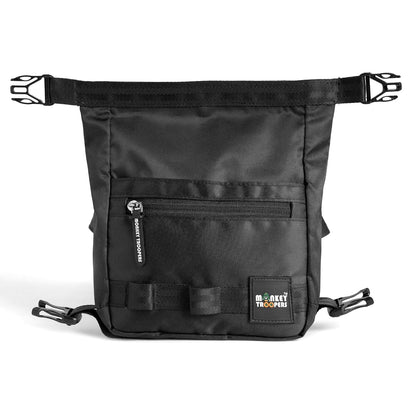 MONKEY TROOPERS Radiant 2.5L Crossbody Sling Bag for Men & Women Roll Top Closure Detachable Mini Pouch Adjustable Strap Organised Compact Storage Lavender Black