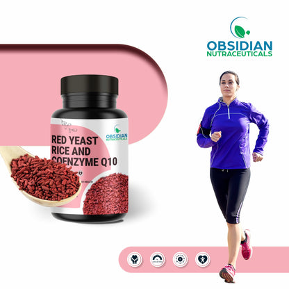 OBSIDIAN NUTRACEUTICALS | Red Yeast Rice 600 mg and Coenzyme Q10 100 mg, 60 Vegetarian Capsules | Heart & Lipid Support Formula |