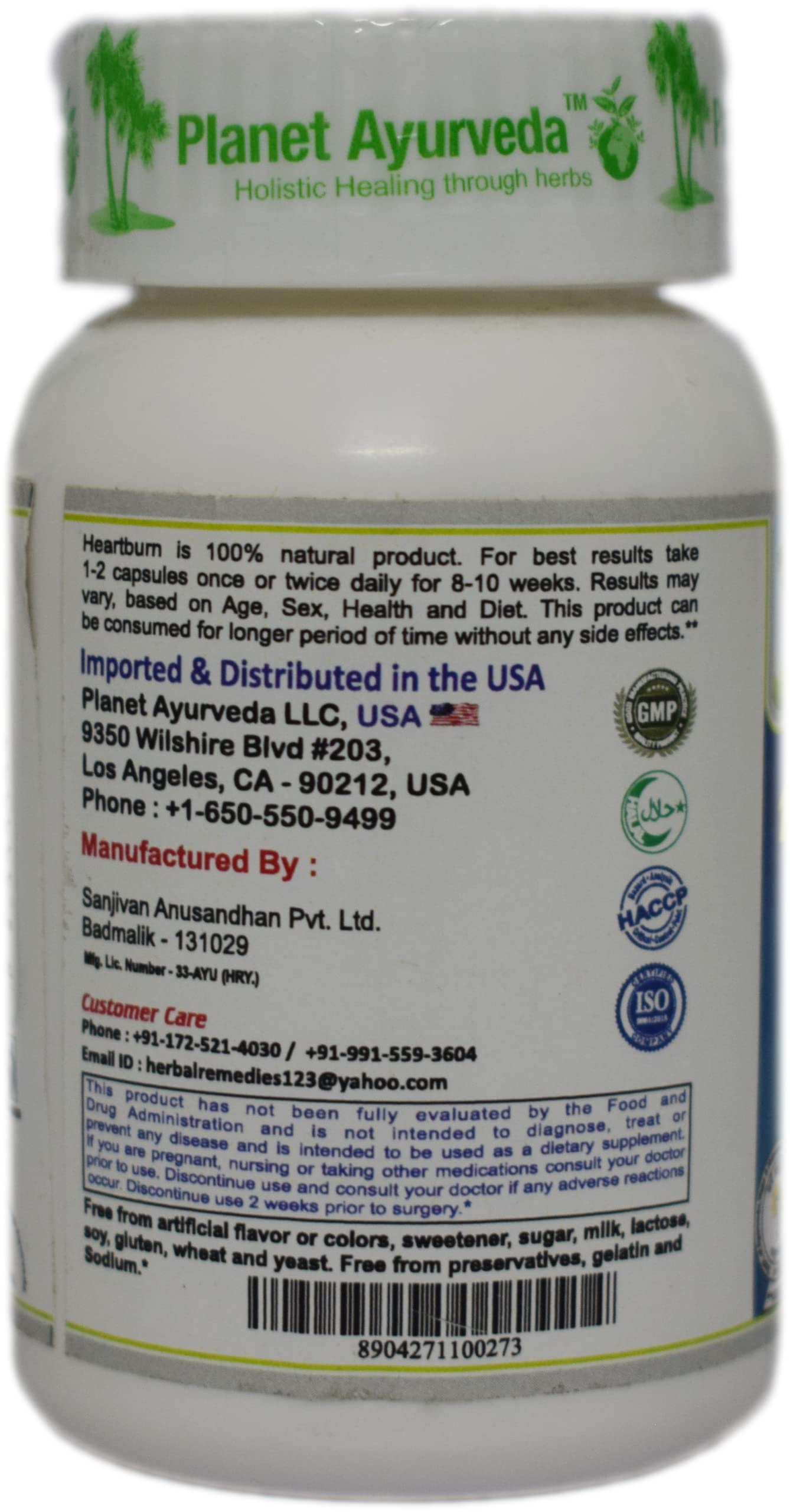 Planet Ayurveda Heartburn Capsules| Heartburn, Acidity | 60 Capsules- image 2