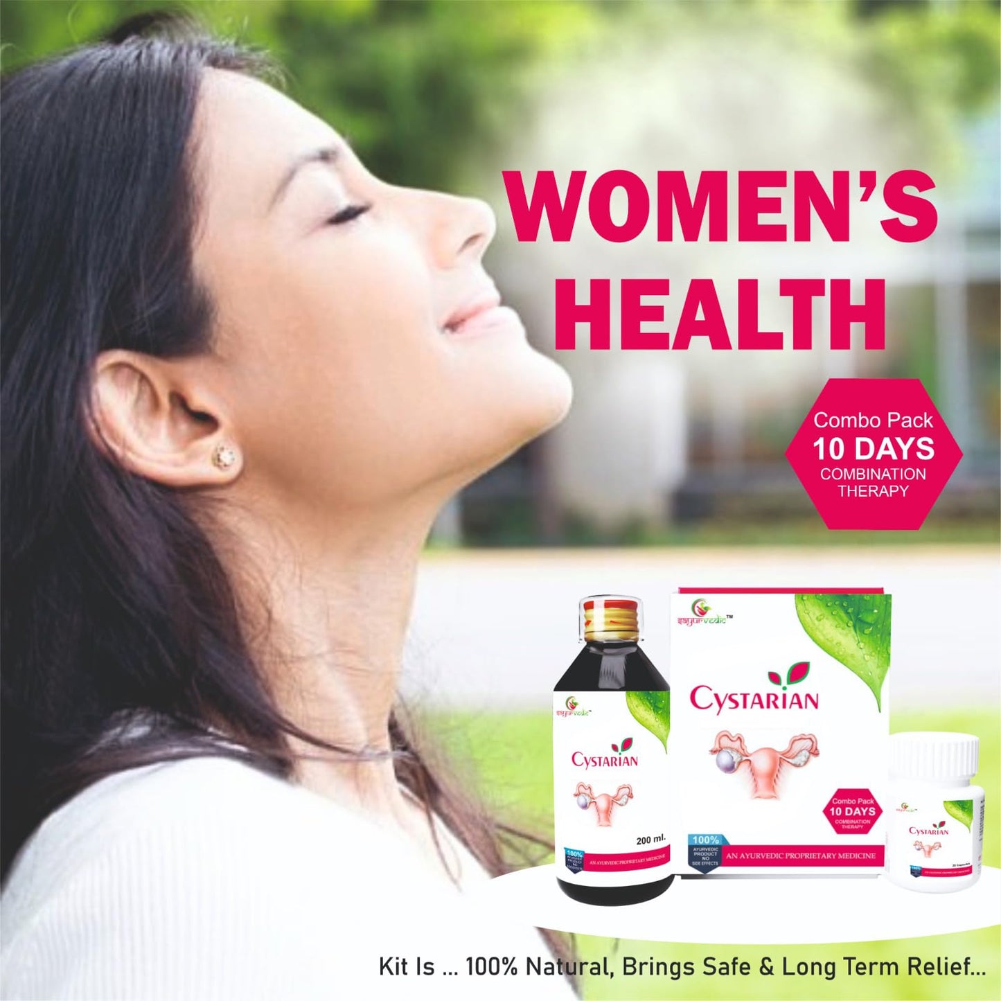Sayurvedic Cystarian PCOS and PCOD Supplement for Women, 60 Vegetarian Tablets