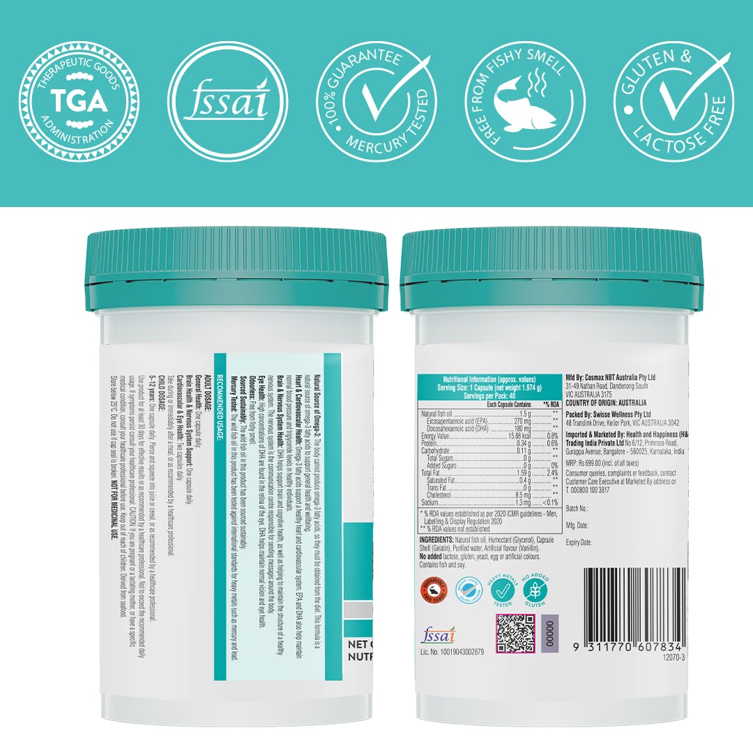 Swisse Men's Health Combo - Mens Multivitamin (30 tablets) & Fish Oil (- image 2