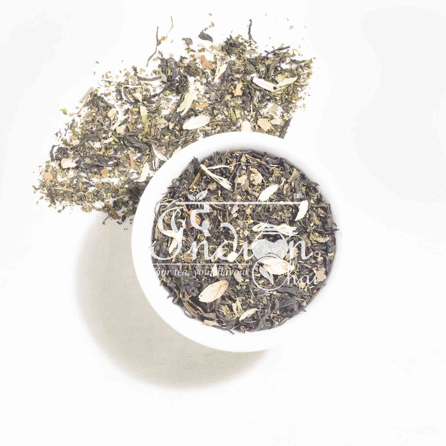 The Indian Chai - Masala Mint Green Tea 100 grams, Wellness, Flavor, and Vitality in Each Sip - Antioxidant Support, Digestive Aid, Immune Boost, Mental Clarity, and Respiratory Health