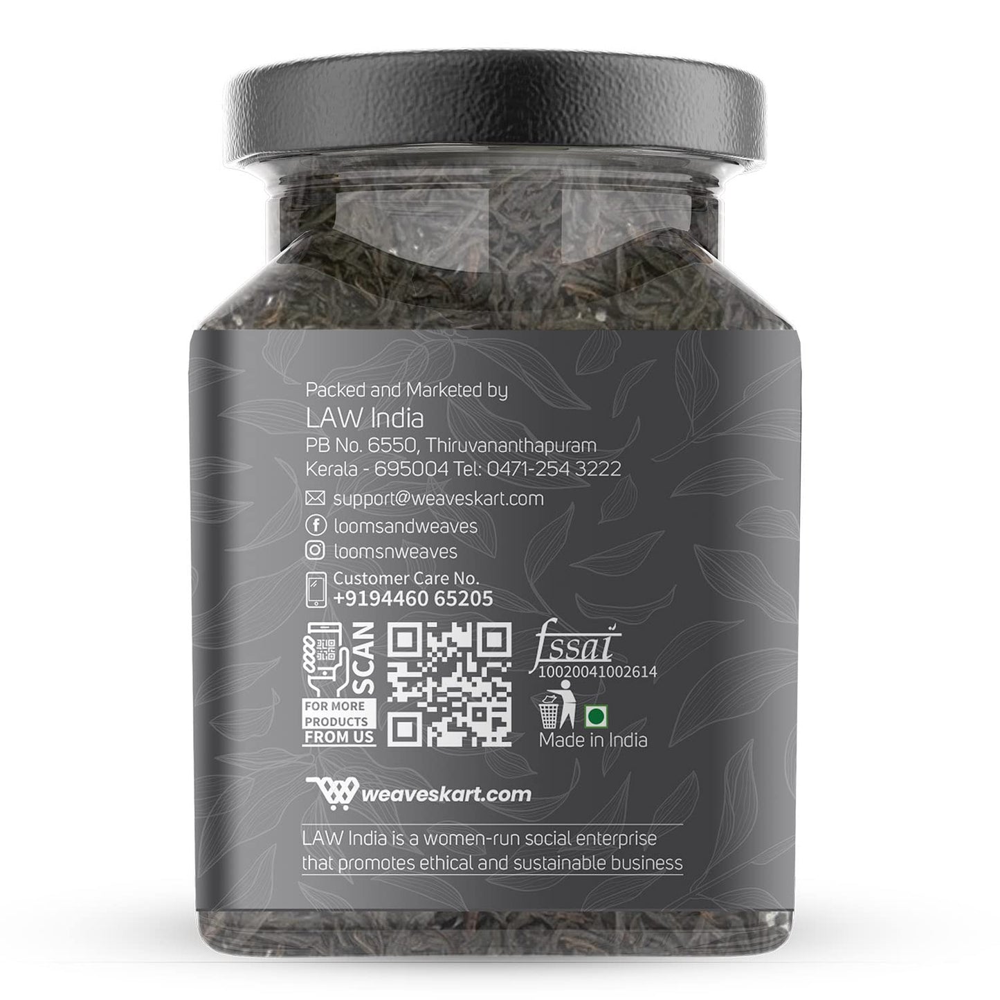 looms & weaves -Hand plucked & Single Origin Orthodox Black Tea Leaves – 100 gm