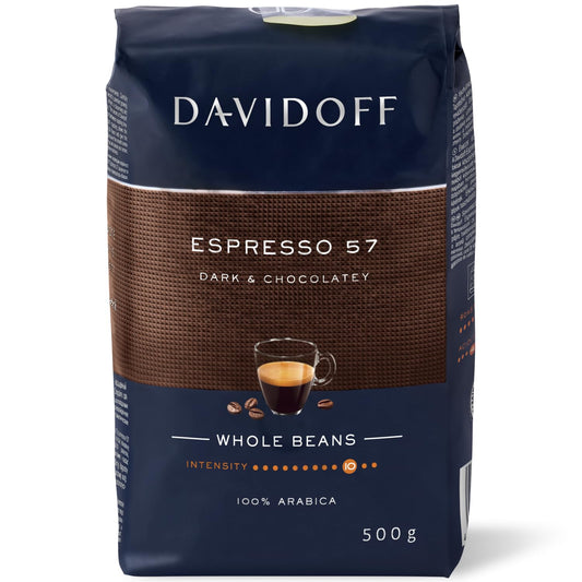Davidoff Espresso 57 Whole Beans Coffee - 10/12 Intensity - Arabica - 500G