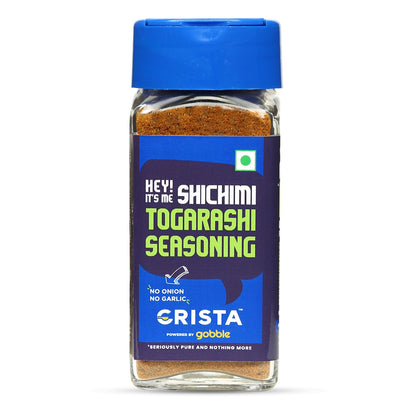 CRISTA Japanese Shichimi Togarashi Seasoning | No Added Sugar | Cholesterol Free | Trans Fat Free | Zero added Colours, Fillers, Additives & Preservatives | 45 gms