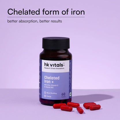 hk vitals 100% Magnesium Glycinate (1880mg) 120 Tablets | For Better Sleep Quality & Muscle Recovery with Chelated Iron + Supplement (60 Capsules)