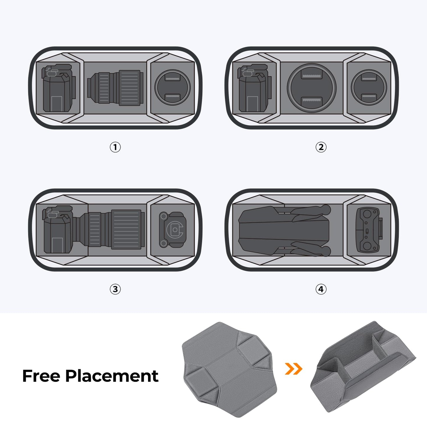 K&F Concept 2 in 1 Sling Bag & Multifunction Photography Crossbody Camera DSLR Backpack Portable Bag