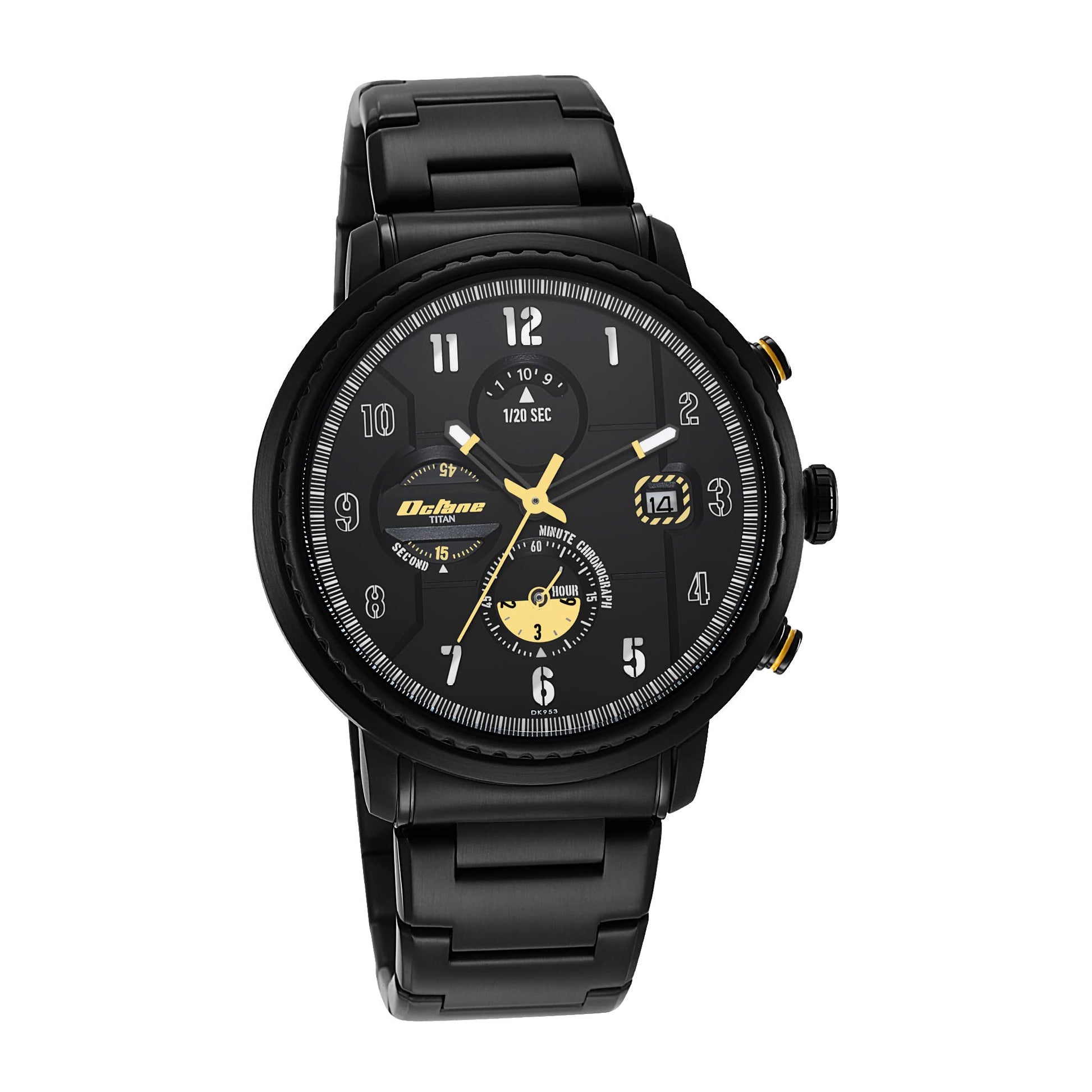 Titan Octane Aerobatics Black Dial Chronograph Stainless Steel Strap Wa- image 4