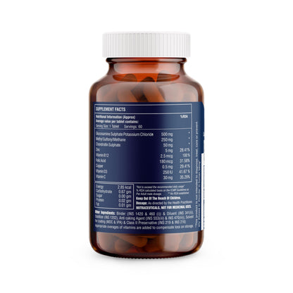 HealthBest Joint Support Supplement - 120 Glucosamine Tablets with Chondroitin, MSM, Vitamin C, D3, B12 for Joint Strength, Pain Relief & Flexibility