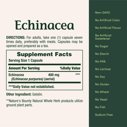 Nature's Bounty Echinacea, 100 Capsules