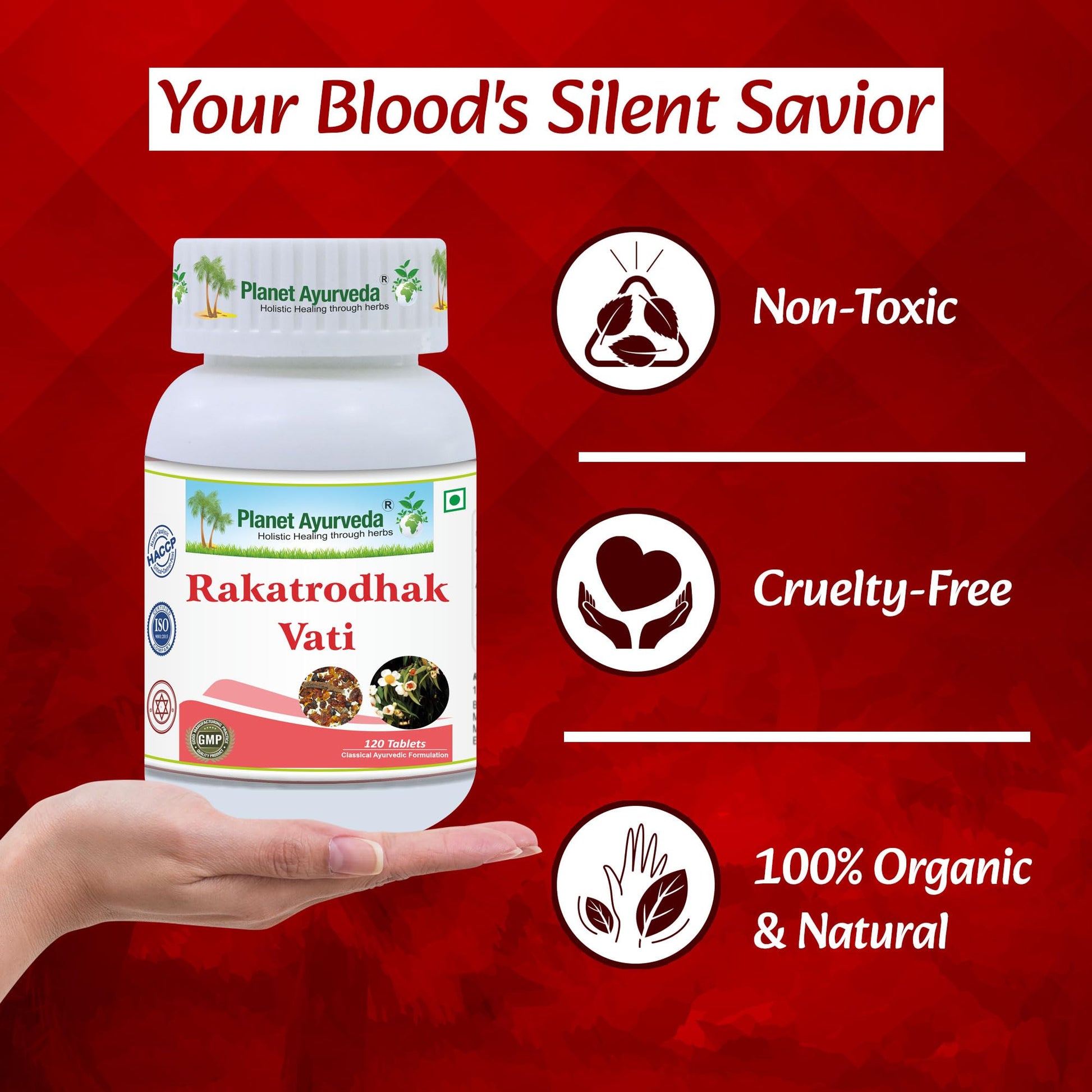 Planet Ayurveda Rakatrodhak Vati, 120 Tablets- image 6