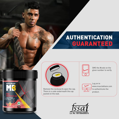 MuscleBlaze Pre Workout 200 (Fruit Splash, 16 servings, 100g) | 200mg C- image 7