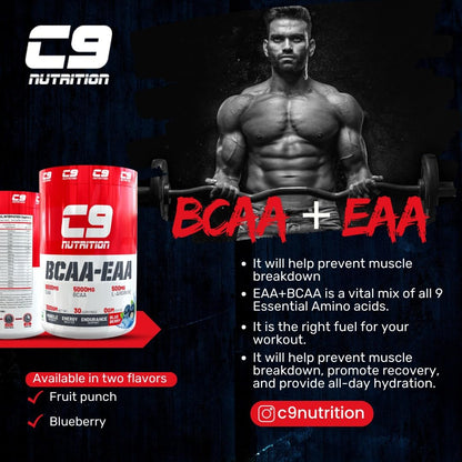 C9 Nutrition BCAA + EAA Powder | Sugar Free Powerful Intra Workout | Mu- image 7