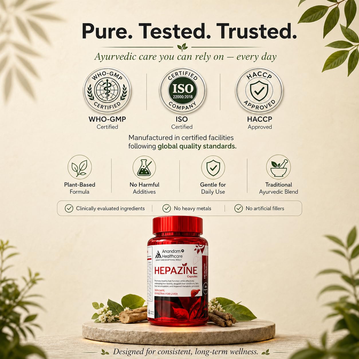 Liver Detox & Cleanse Capsules for Fatty Liver & Alcohol Detox | Ayurvedic Liver Support Supplement for Repair & Function | Improves Digestion & Metabolism | Herbal Liver Health Capsules for Men & Women – Hepazine