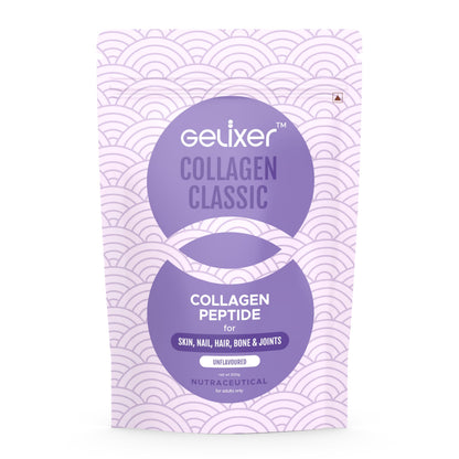 GELIXER Classic Unflavoured Collagen Powder 500g Premium Japanese Marine Collagen Peptides for Wellness of Skin, Hair, Nail, Bone & Joints